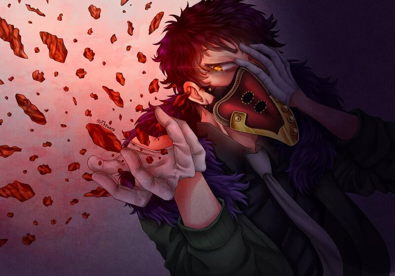 Character with Red Hair — Purple, Dramatic, Digital Art