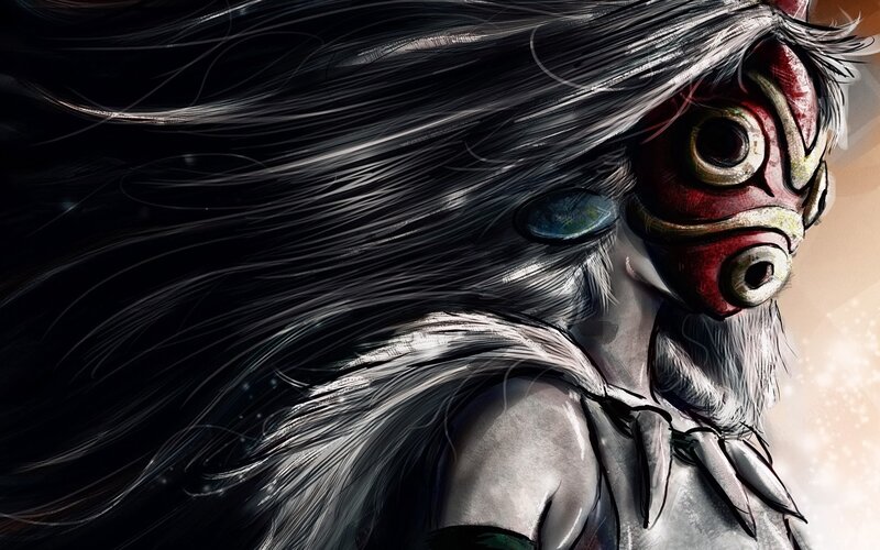 Character with Red Mask — Black