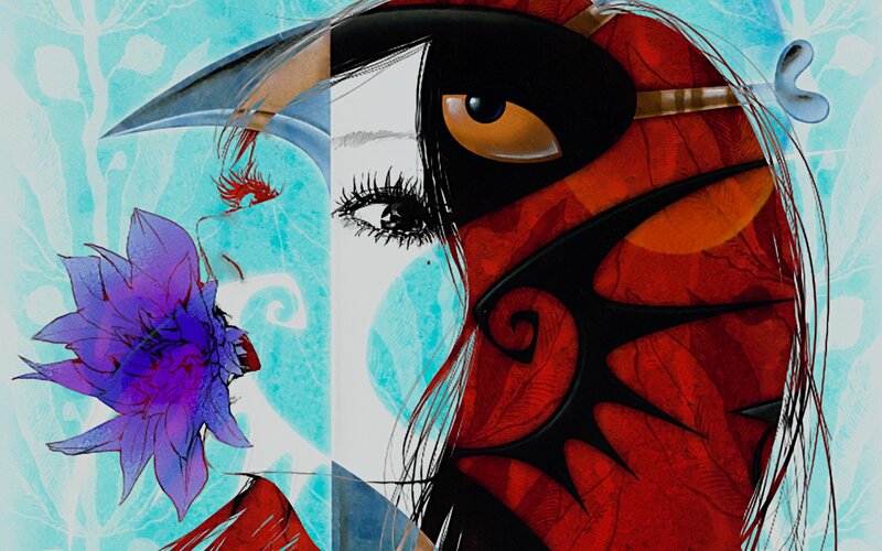 Character with Red Mask