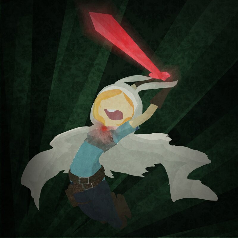 character with red sword