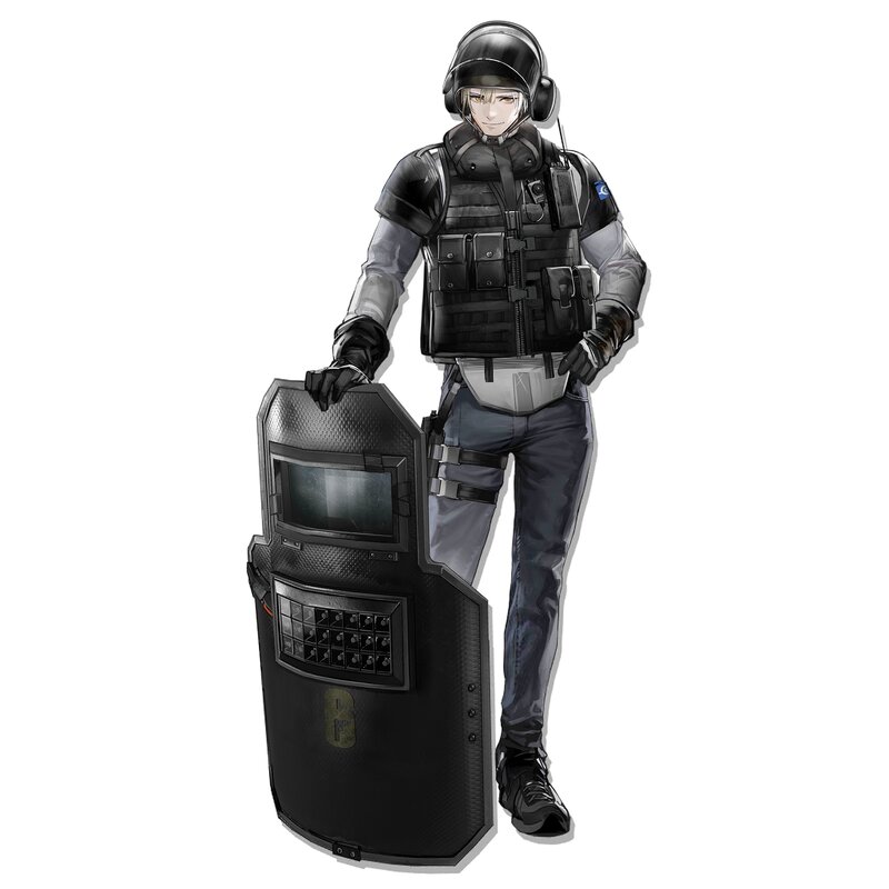 Character with Riot Shield