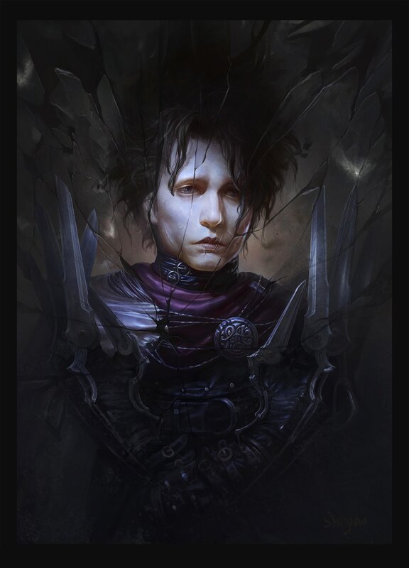 Character with Scissors