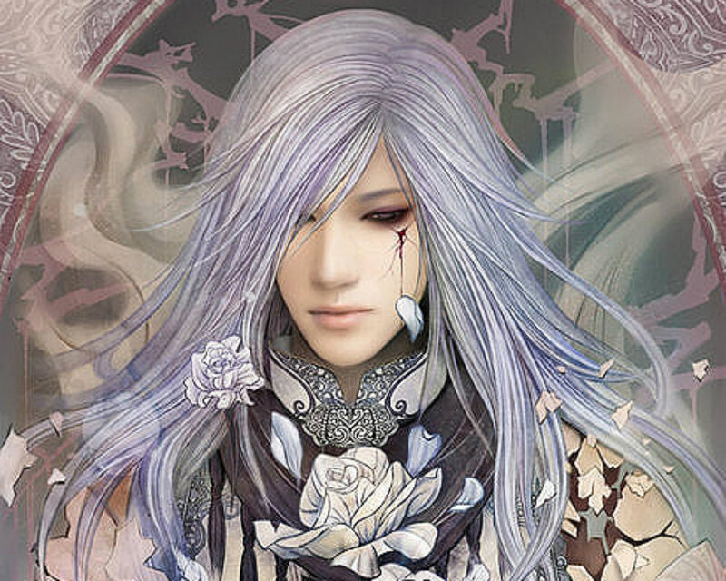 Character with Silver Hair — Dramatic, Digital Art
