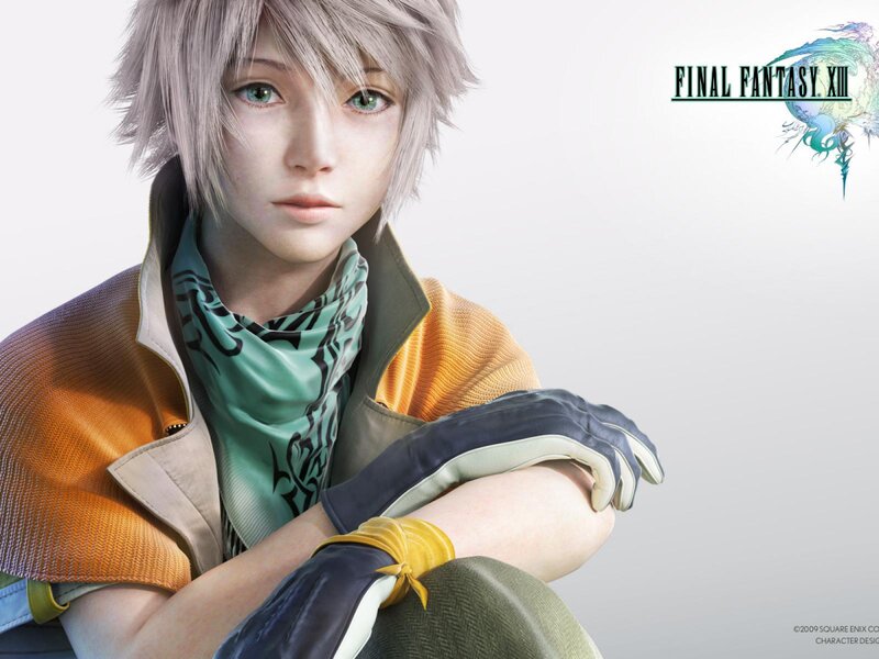 Character with Silver Hair — Orange, Neutral, 3d Render