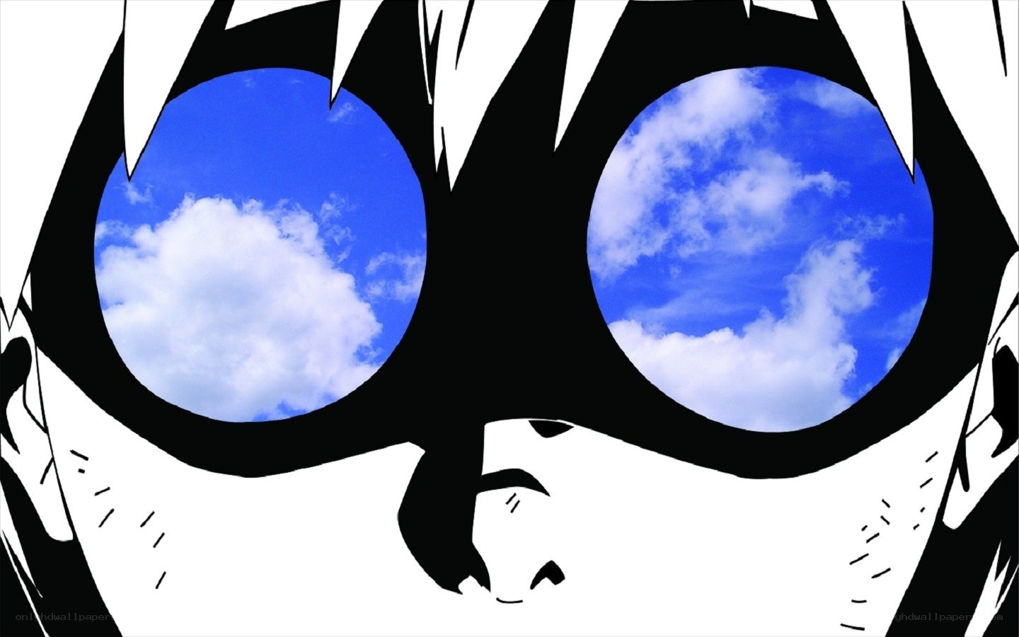 character with sky in eyes