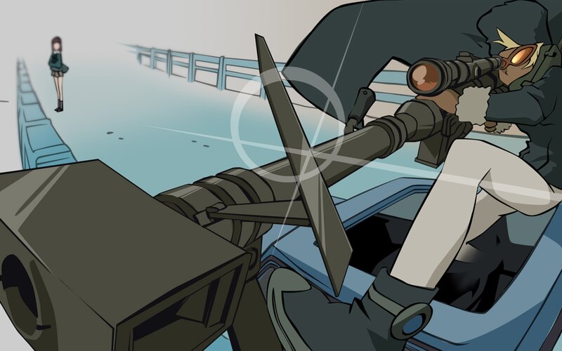 Character with Sniper Rifle — Blue