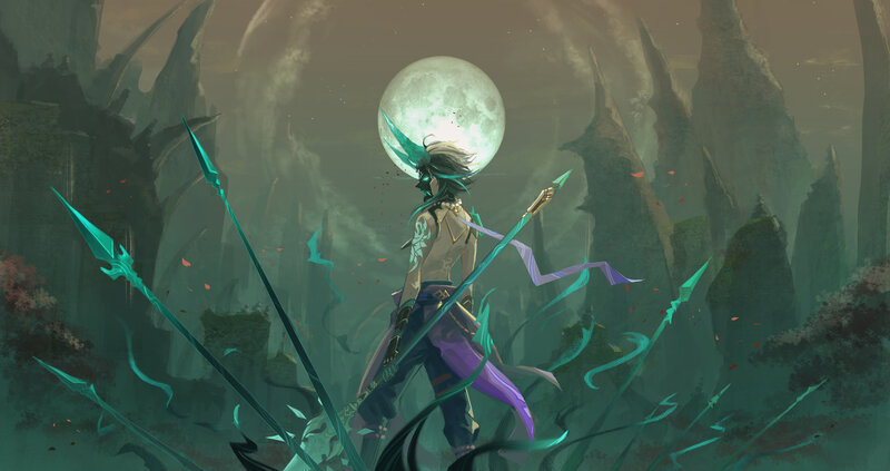 Character with Spears