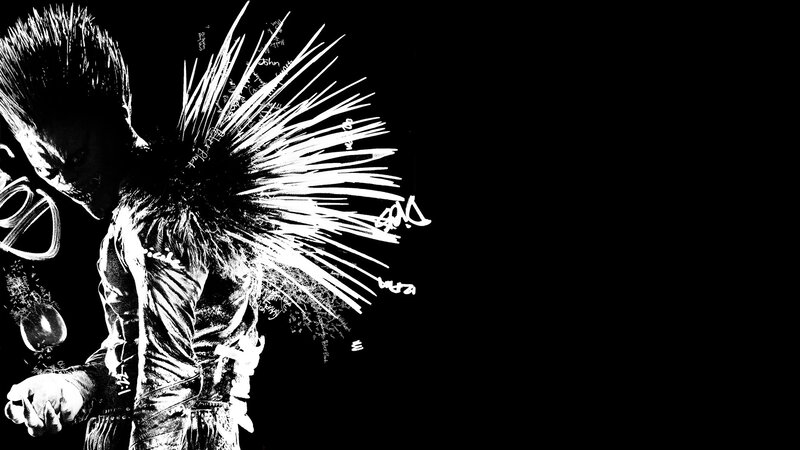 Character with Spiky Hair — Black, Dramatic, Manga