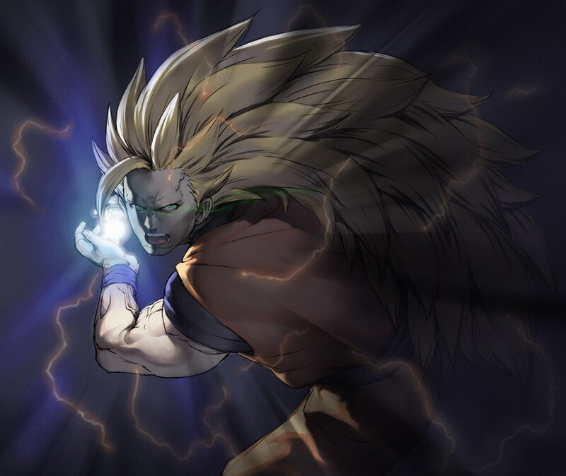 Character with Spiky Hair — Black, Dramatic