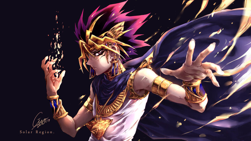 Character with Spiky Hair — Purple, Dramatic, Night