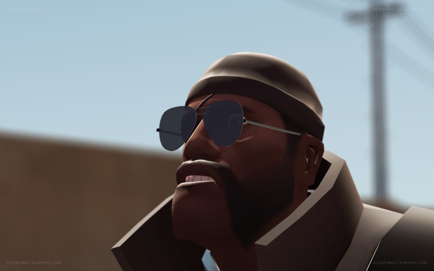 character with sunglasses and hat