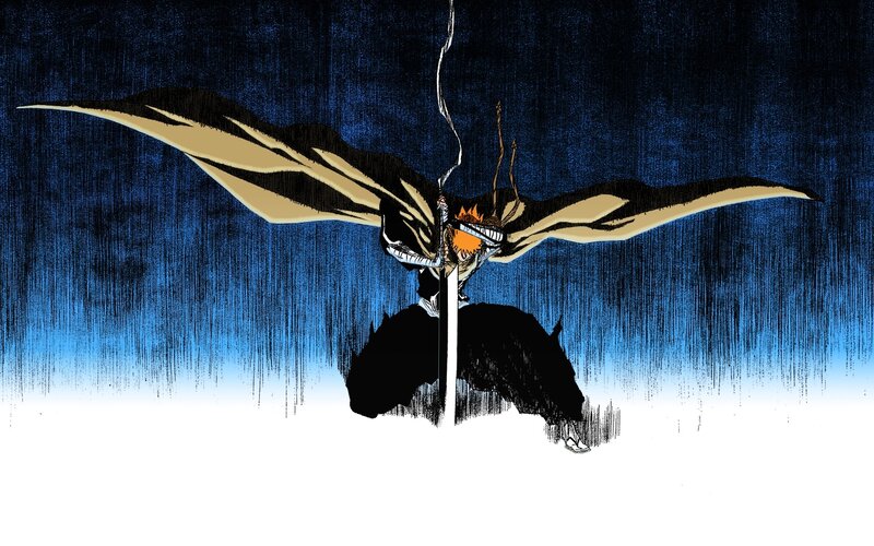 Character with Sword and Cape — Blue