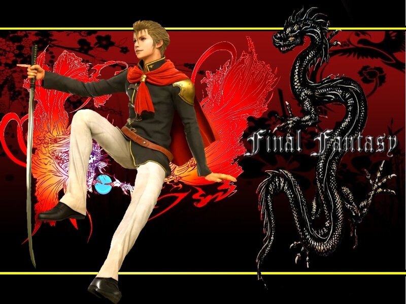 Character with Sword and Dragon