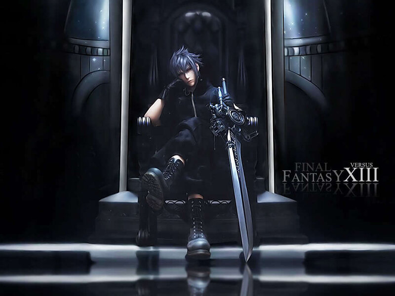 Character with Sword — Black, Dramatic