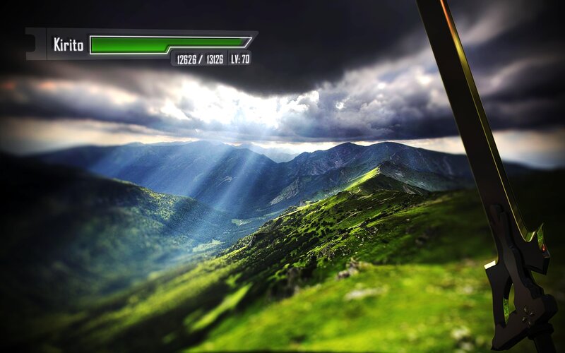 Character with Sword — Green, Dramatic