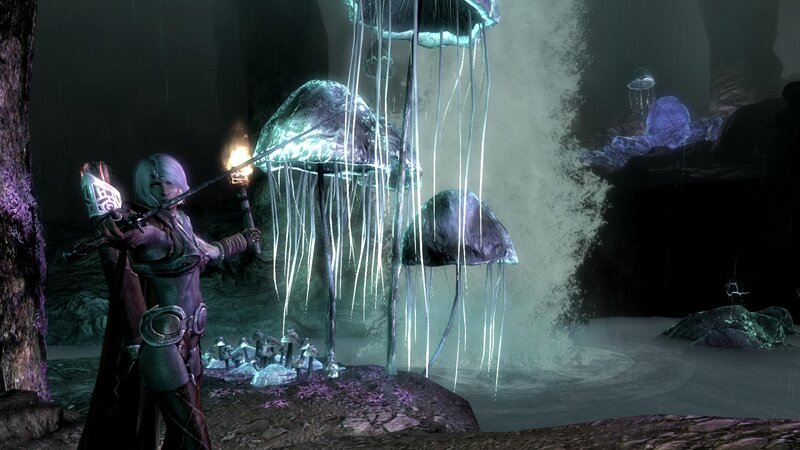 Character with Sword in Cave