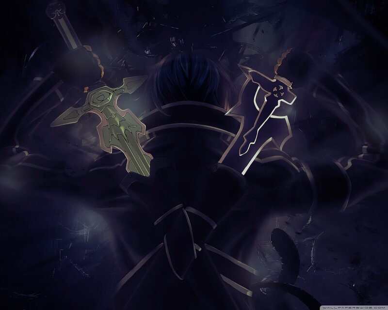 Character with Swords — Black