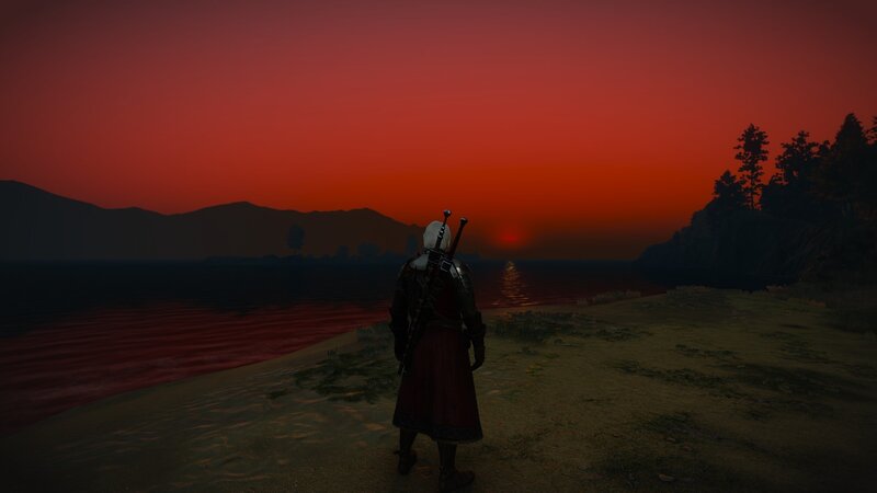 Character with Swords on Shore
