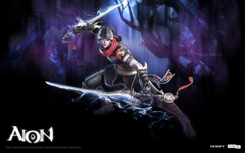 Character with Swords — Purple, Dramatic