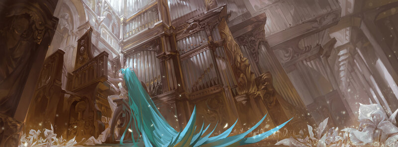 Character with Teal Hair — Serene