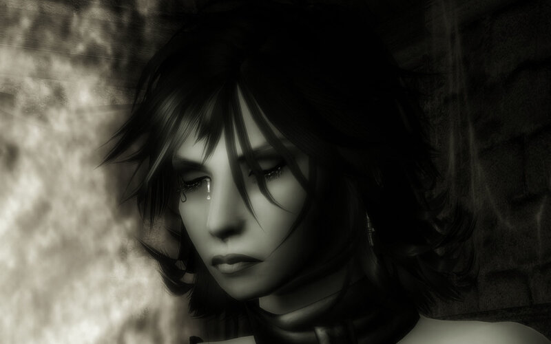 character with tear