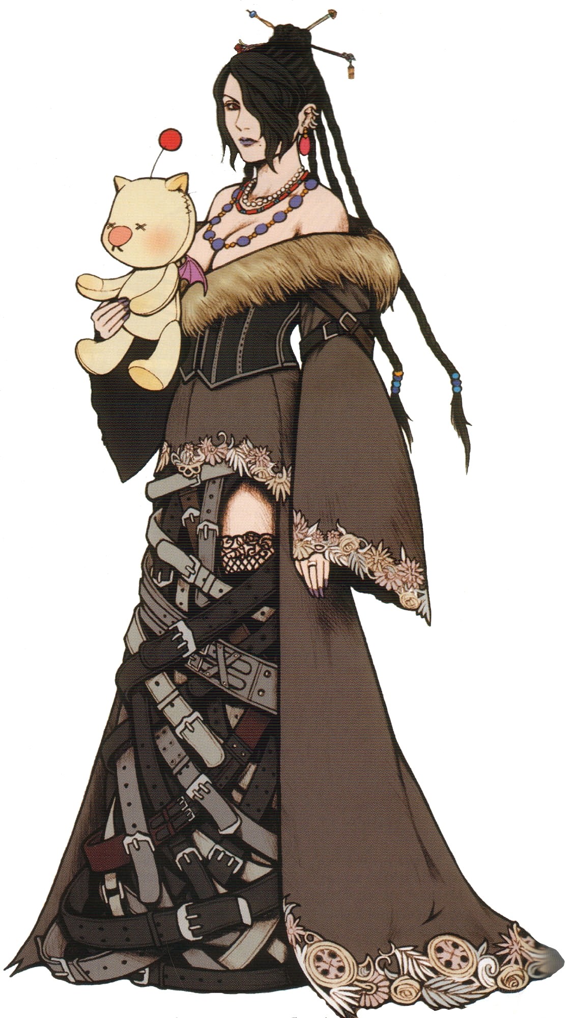 Character with teddy bear