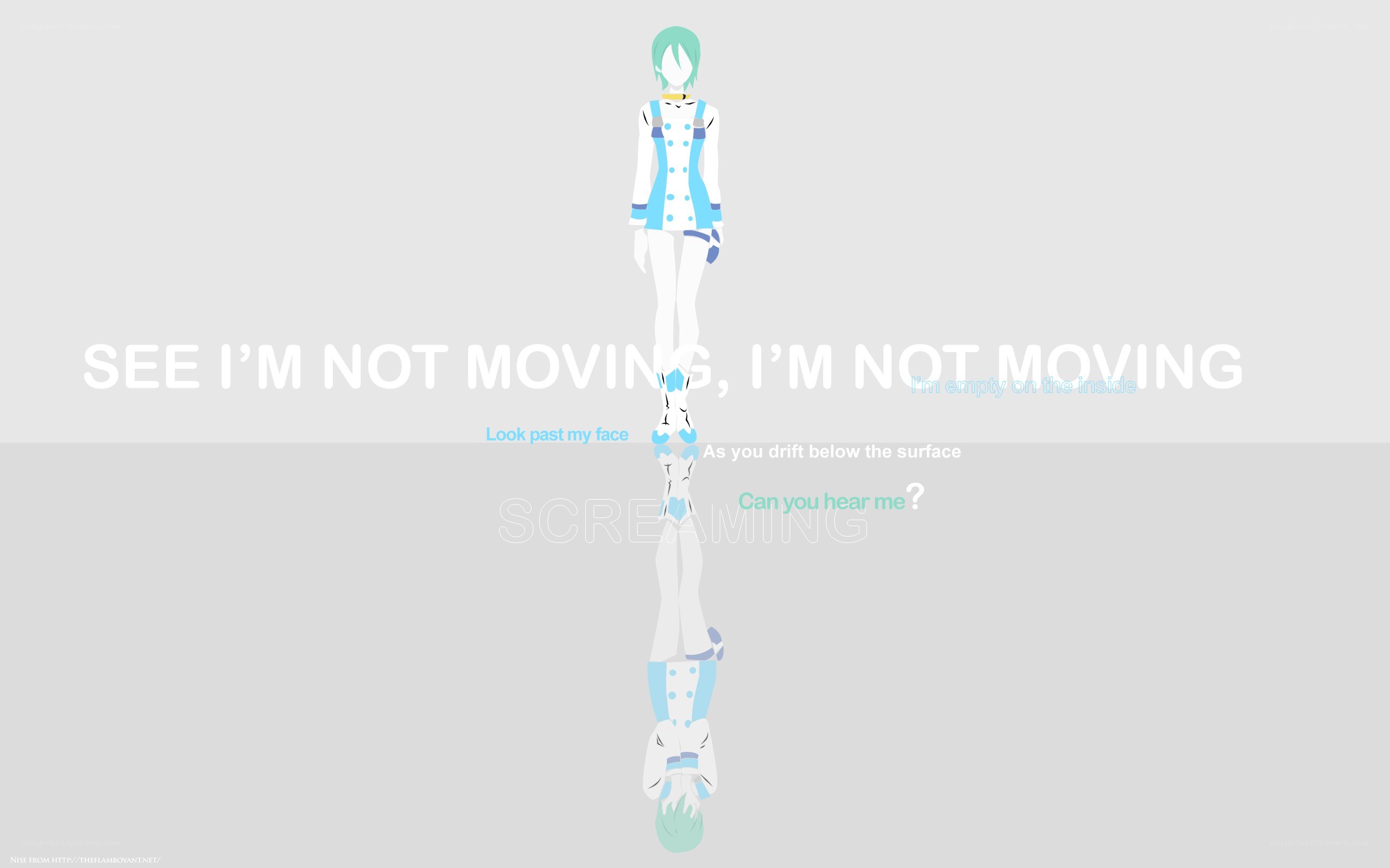 character with text overlay