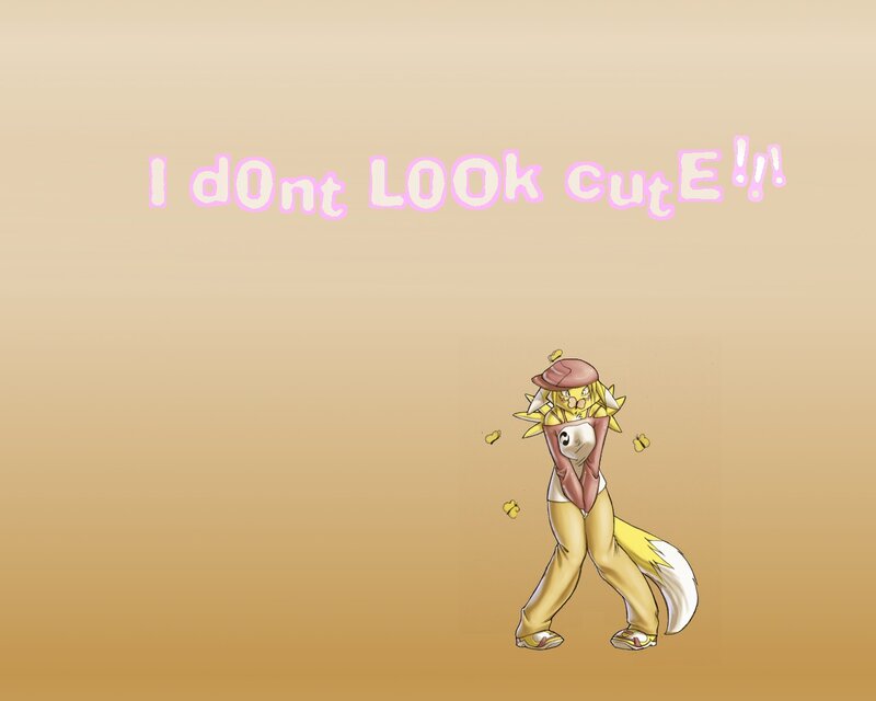 character with text overlay