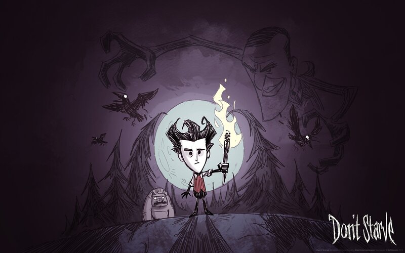 Character with Torch in Forest