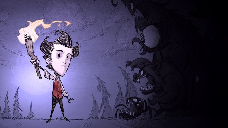 Character with Torch — Purple