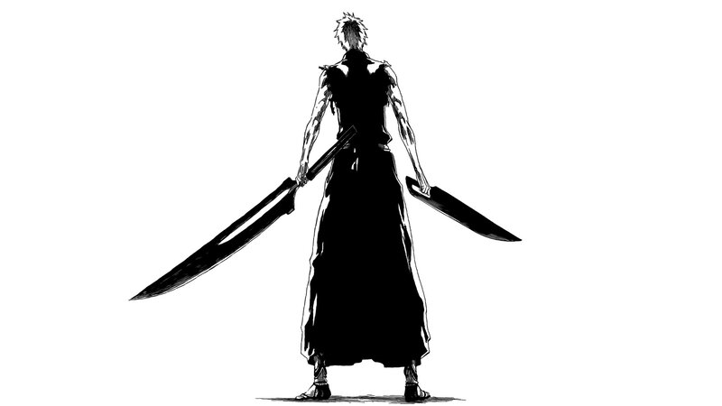 Character with Two Swords — Black