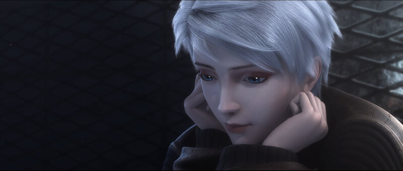 Character with White Hair — Contemplative