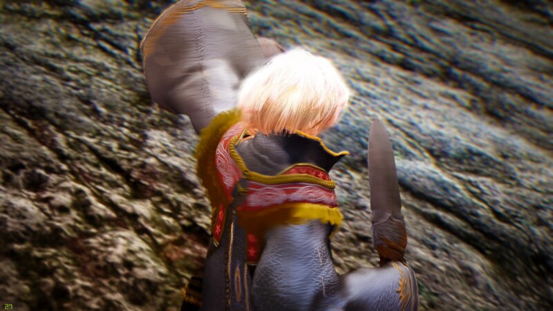 Character with White Hair — Gray, Dramatic