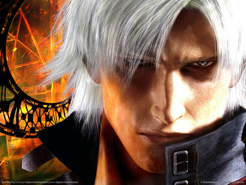 Character with White Hair — Orange, Dramatic