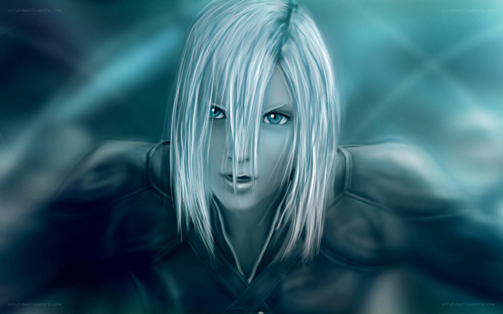 character with white hair