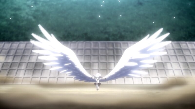 Character with White Wings — Dramatic, Anime