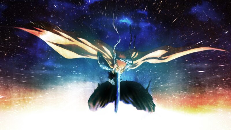 Character with Wings in Space — Blue