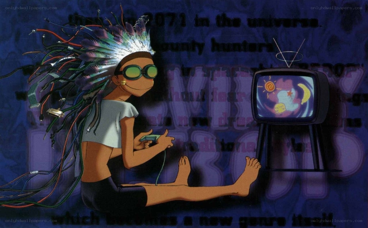 character with wires and goggles