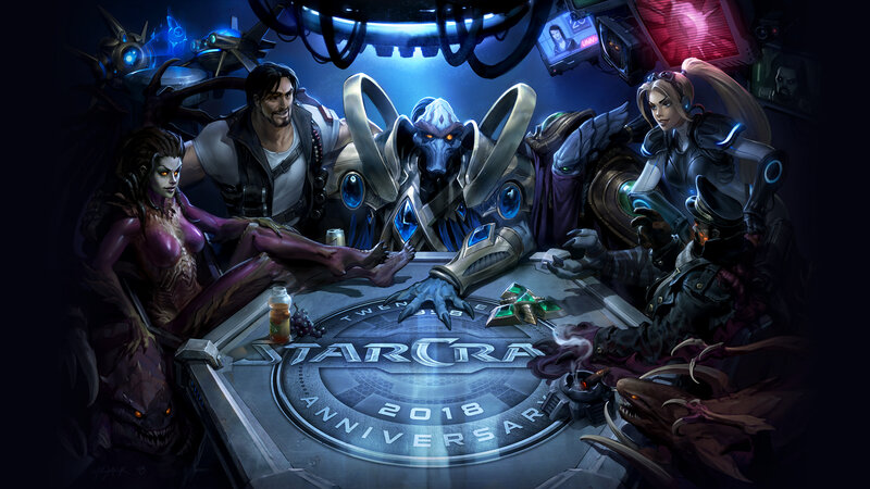 Characters Around a Table — Blue