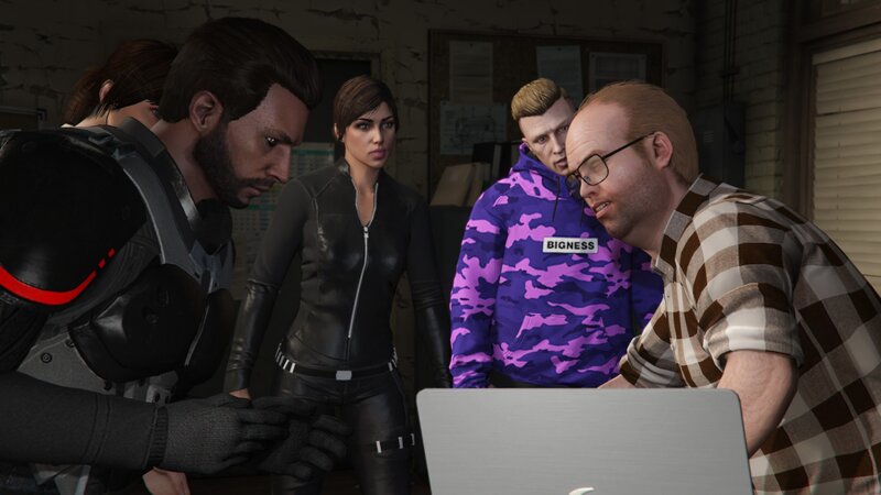 Characters Around Laptop