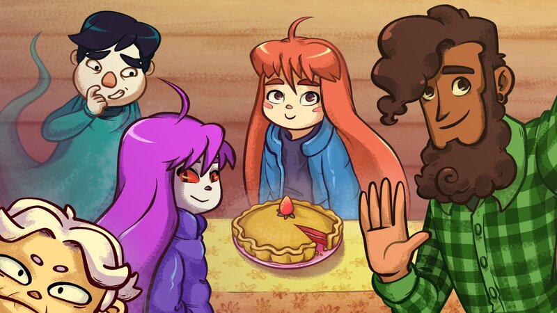 Characters Around Pie