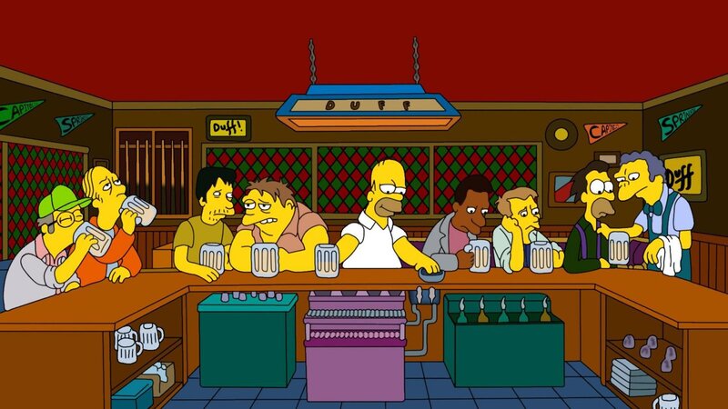Characters at a Bar — Yellow