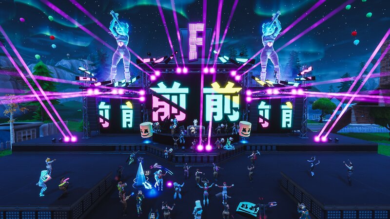 Characters at a Concert Stage