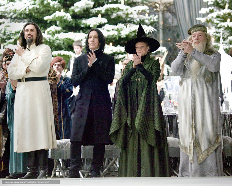 Characters at a festive gathering