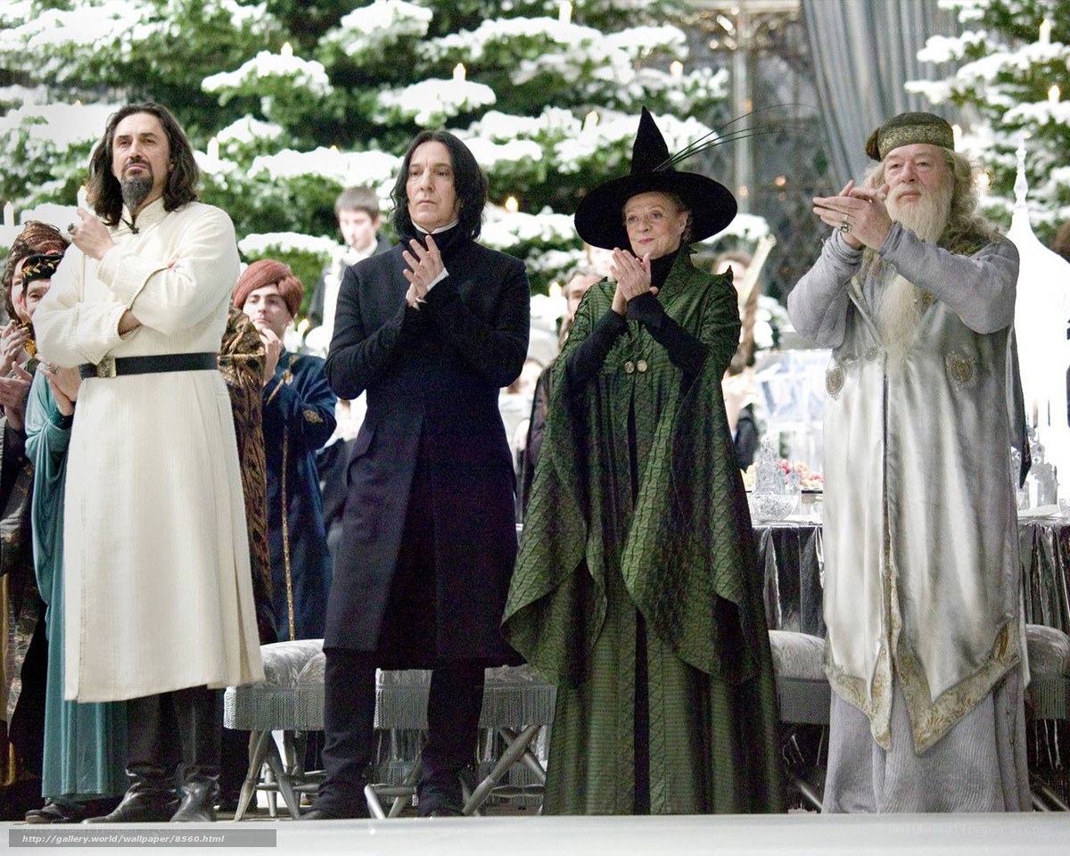 Characters at a festive gathering