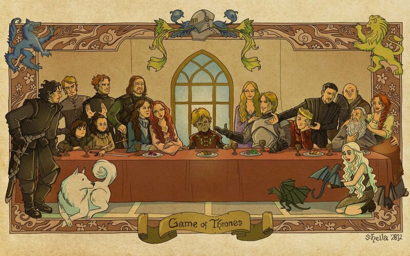 Characters at a Long Table