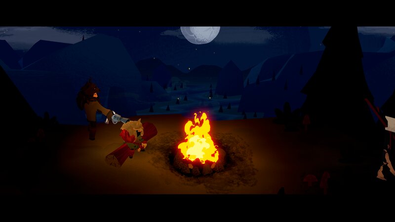 Characters by Campfire — Blue