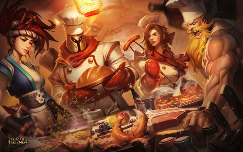Characters Cooking Together