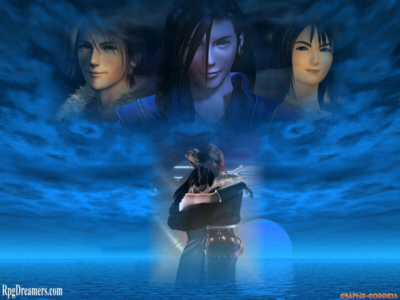 Characters Embracing on Water