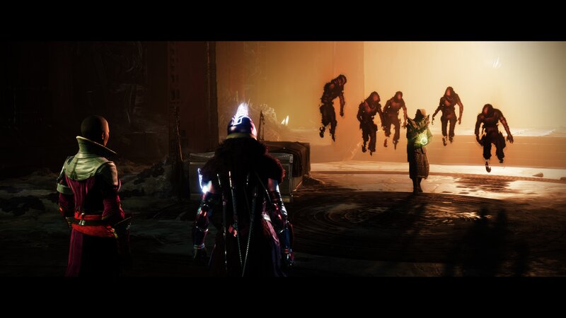 Characters Facing Enemies